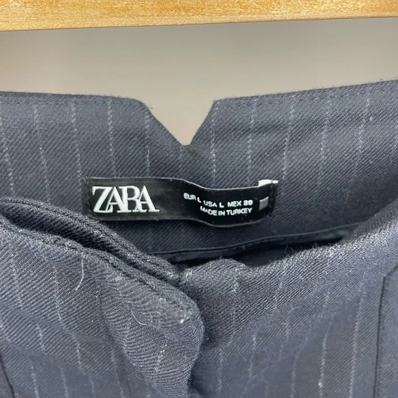 Zara Cropped Pin Striped Dress Pants - Picture 3 of 4